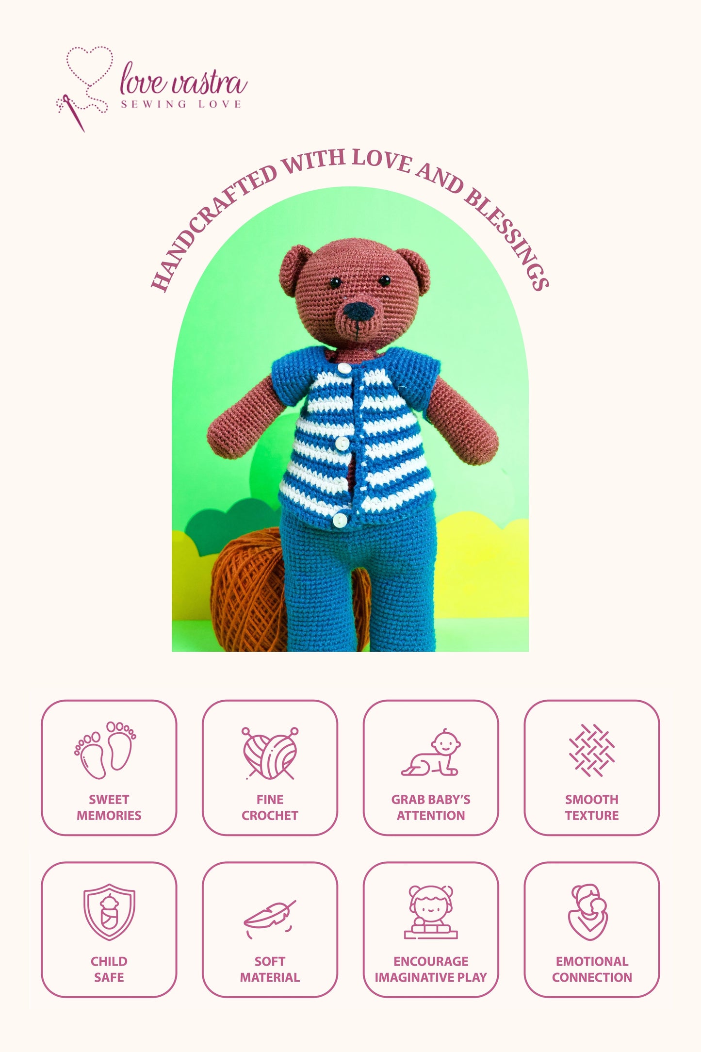 Giggly Bear: Crochet Toys