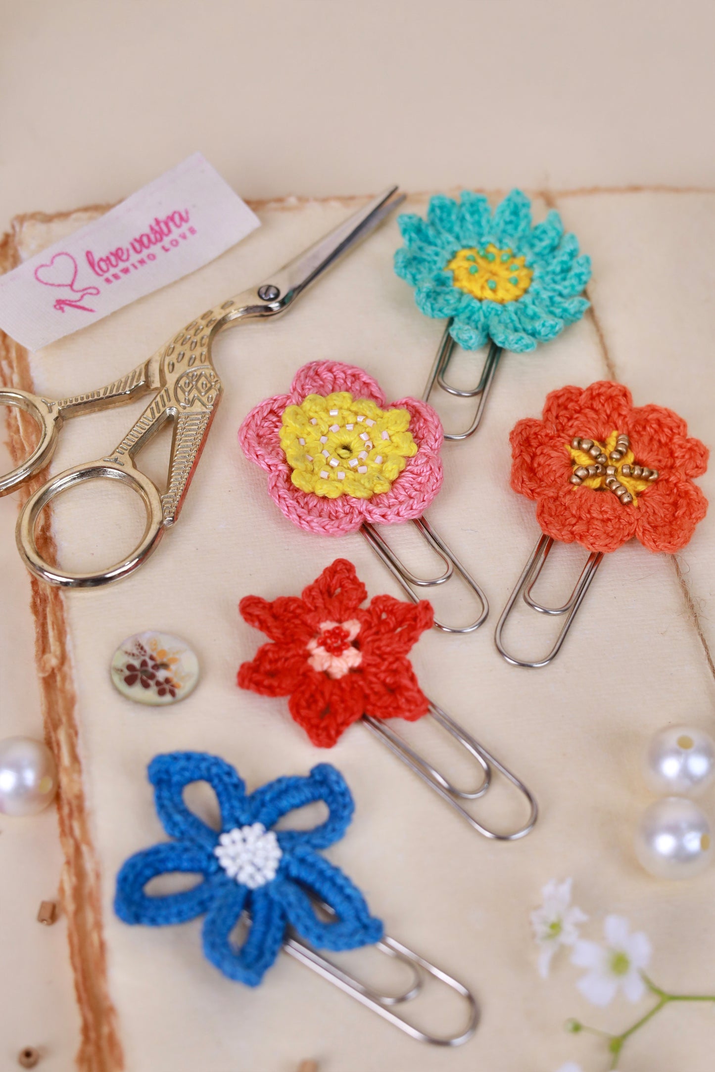 Rasik: Crochet Paper Clips (Set of 5)