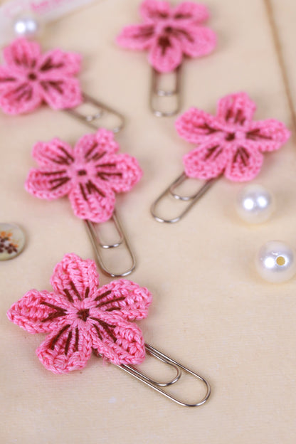 Sakura: Crochet Paper Clips (Set of 5)